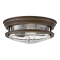 Quintiesse - Spoljašnja plafonska svetiljka HADRIAN 2xE27/40W/230V prečnik 27,8 cm IP44 u bronzanoj boji