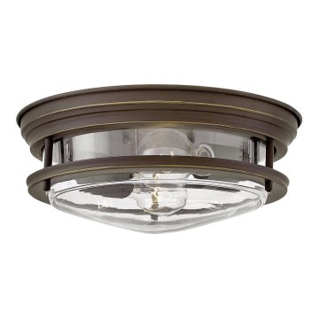 Quintiesse - Spoljašnja plafonska svetiljka HADRIAN 2xE27/40W/230V prečnik 27,8 cm IP44 u bronzanoj boji