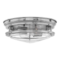 Quintiesse - Spoljašnje plafonsko svetlo HADRIAN 2xE27/40W/230V prečnik 27,8 cm IP44 sjajni hrom