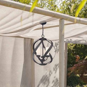 Quintiesse - Spoljašnji luster na lancu BLACKSMITH 3xE14/40W/230V prečnik 40,7 cm IP44 crna