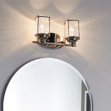 Quintiesse - Spoljna zidna lampa ASHLAND BAY 2xE27/60W/230V IP44 sjajni hrom