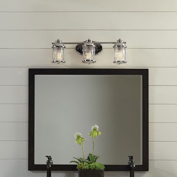 Quintiesse - Spoljna zidna lampa ASHLAND BAY 3xE27/60W/230V IP44 sjajni hrom
