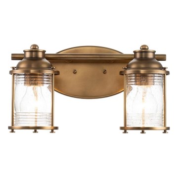 Quintiesse - Zidna lampa za kupatilo ASHLAND BAY 2xE27/60W/230V IP44 bronzana