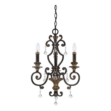 Quoizel - Luster na lancu MARQUETTE 3xE14/60W/230V bronzan