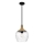 Quoizel - Luster na šipci ROYER 1xE27/60W/230V Ø 30,2 cm proziran/crna/bež