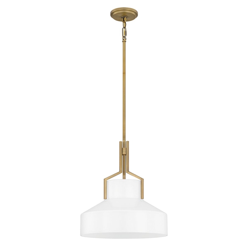 Quoizel - Luster na šipci BRECKEN 2xE27/60W/230V zlatna/bela