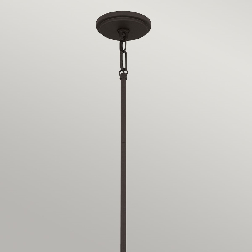 Quoizel - Luster na štapu BRECKEN 2xE27/60W/230V crna/bela