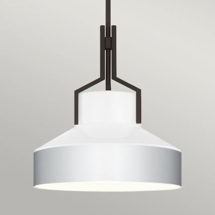 Quoizel - Luster na štapu BRECKEN 2xE27/60W/230V crna/bela