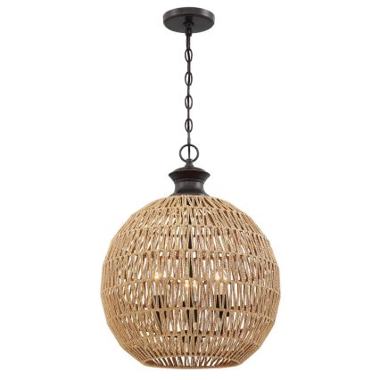 Quoizel - Luster na lancu CASABLANCA 3xE27/60W/230V braon