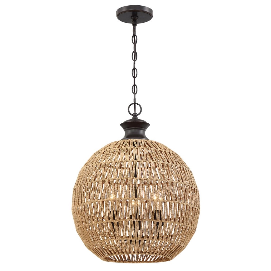 Quoizel - Luster na lancu CASABLANCA 3xE27/60W/230V braon