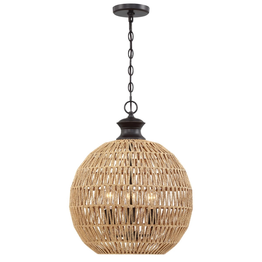 Quoizel - Luster na lancu CASABLANCA 3xE27/60W/230V braon