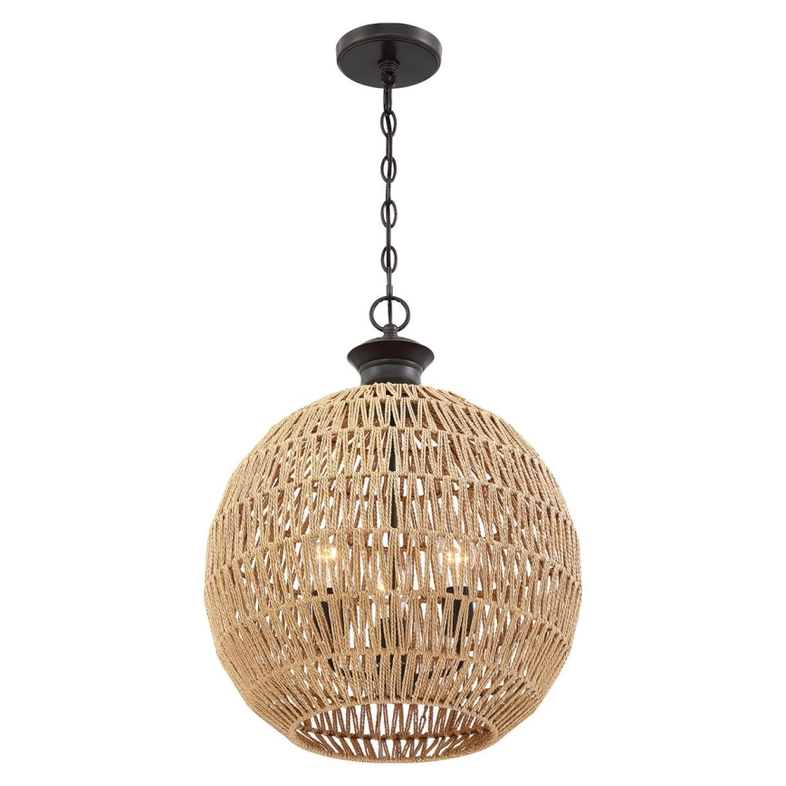 Quoizel - Luster na lancu CASABLANCA 3xE27/60W/230V braon