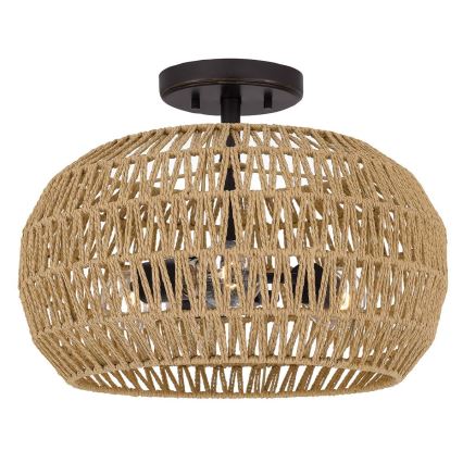 Quoizel - stropna svetiljka CASABLANCA 3xE27/60W/230V braon