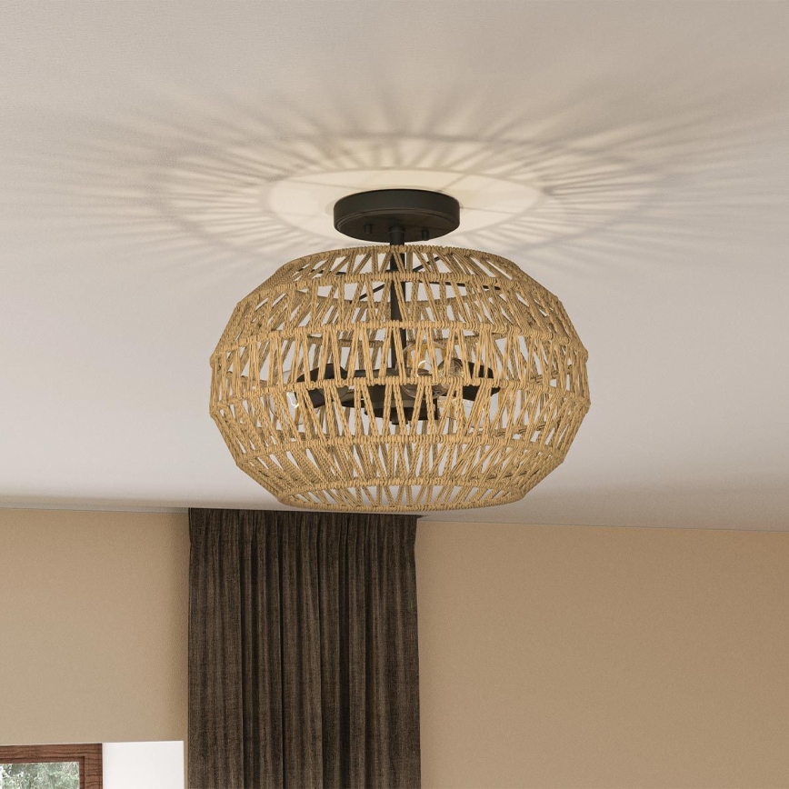 Quoizel - stropna svetiljka CASABLANCA 3xE27/60W/230V braon