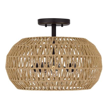 Quoizel - stropna svetiljka CASABLANCA 3xE27/60W/230V braon
