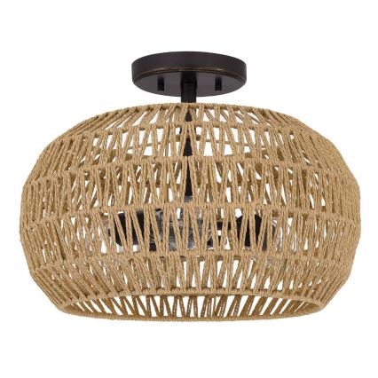 Quoizel - stropna svetiljka CASABLANCA 3xE27/60W/230V braon