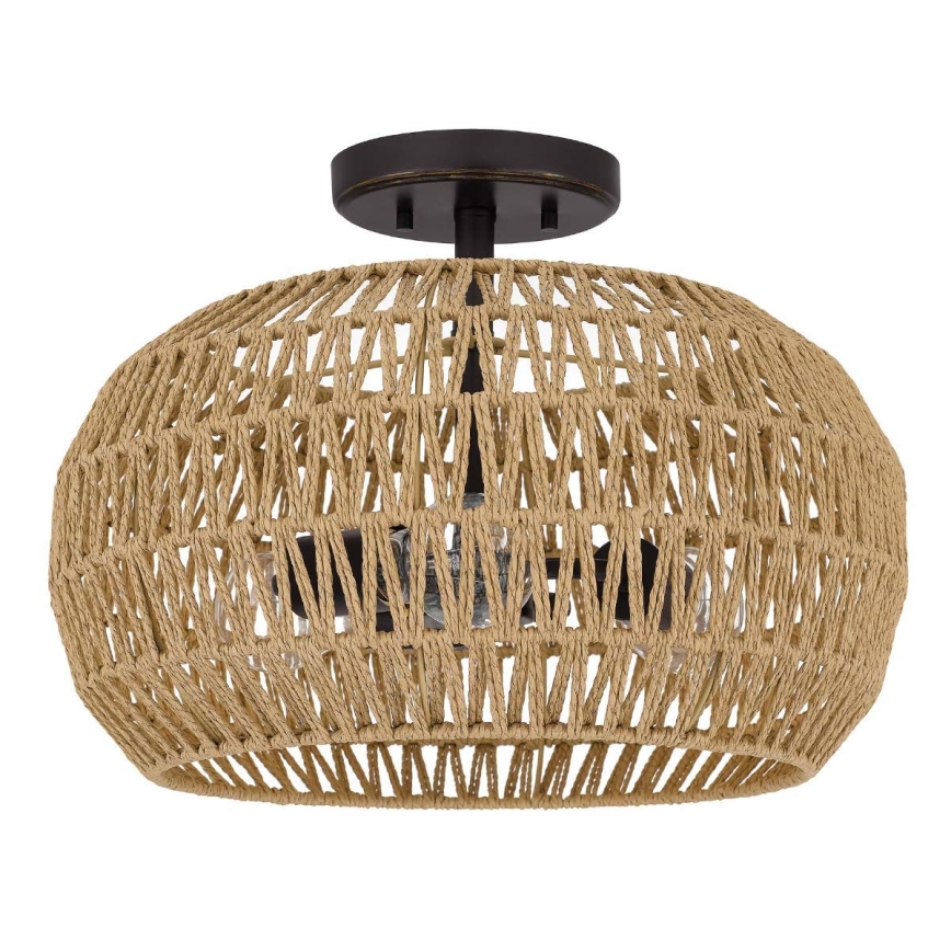 Quoizel - stropna svetiljka CASABLANCA 3xE27/60W/230V braon