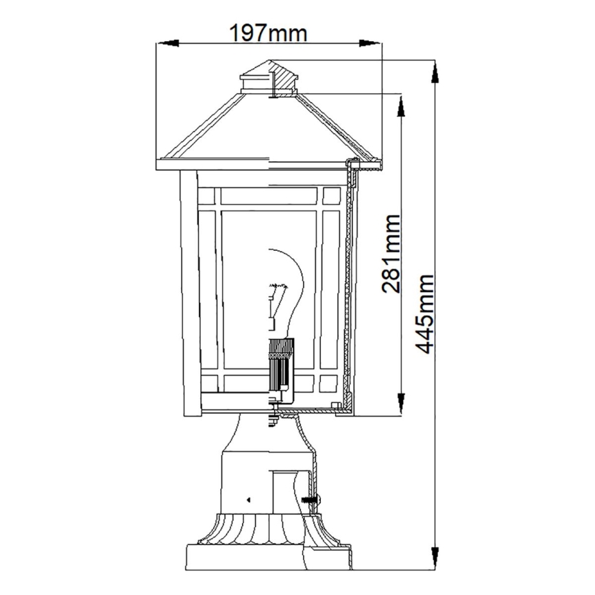 Quoizel - Spoljašnja lampa CEDAR POINT 1xE27/60W/230V IP44