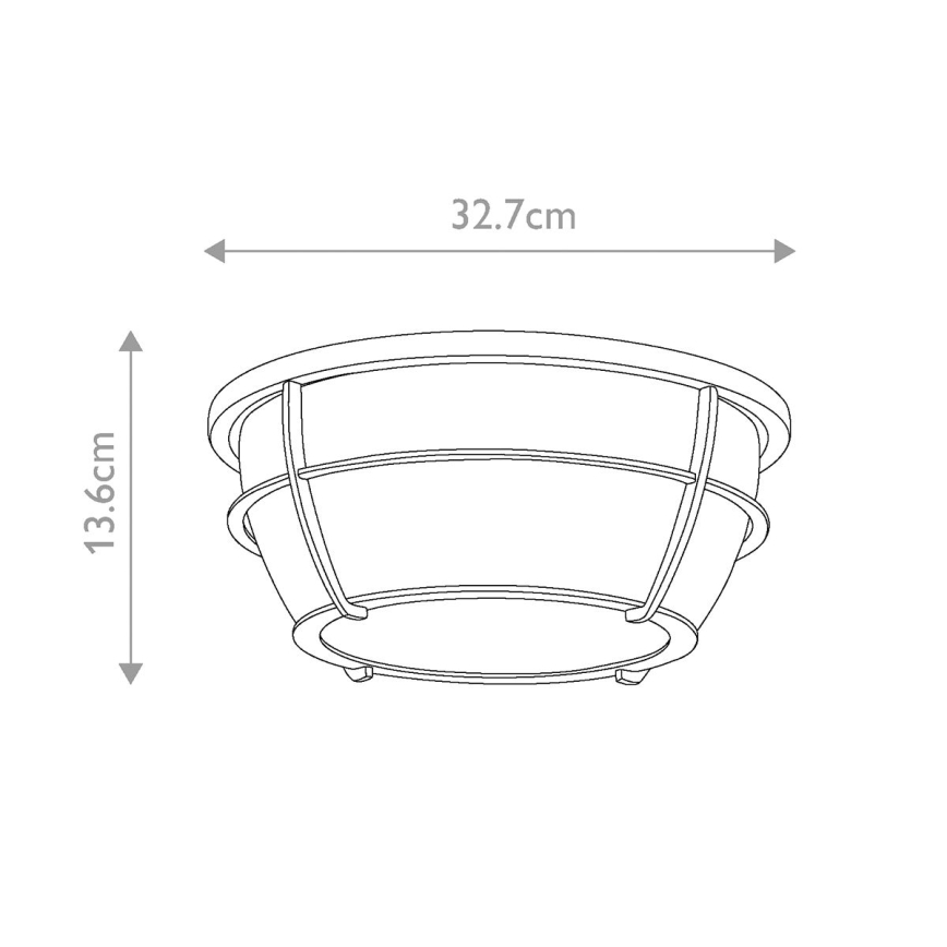 Quoizel - Plafonsko svetlo za kupatilo CHANCE 2xE27/60W/230V IP44