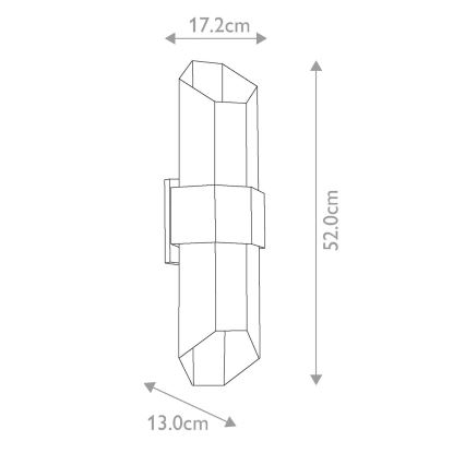 Quoizel - LED spoljašnje svetlo CHASM 2xLED/9,5W/230V IP44