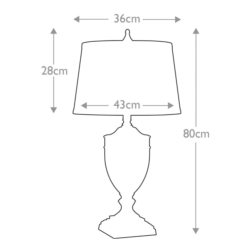 Quoizel - Stona lampa DENNISON 1xE27/60W/230V bronzana