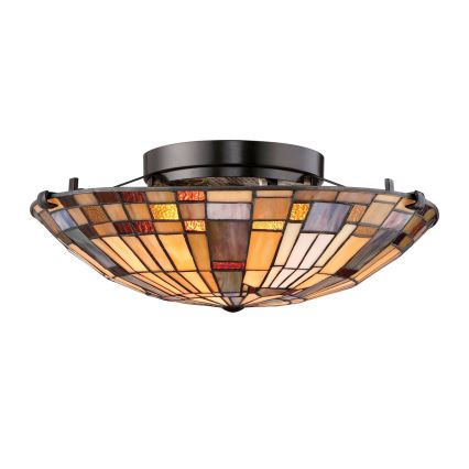 Quoizel - Plafonsko svetlo Tiffany INGLENOOK 2xE27/60W/230V prečnik 40,7 cm