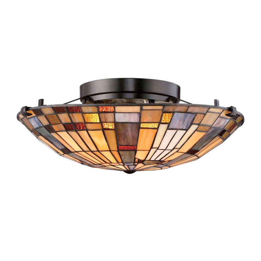 Quoizel - Plafonsko svetlo Tiffany INGLENOOK 2xE27/60W/230V prečnik 40,7 cm