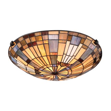 Quoizel - Plafonsko svetlo Tiffany INGLENOOK 2xE27/60W/230V prečnik 40,7 cm