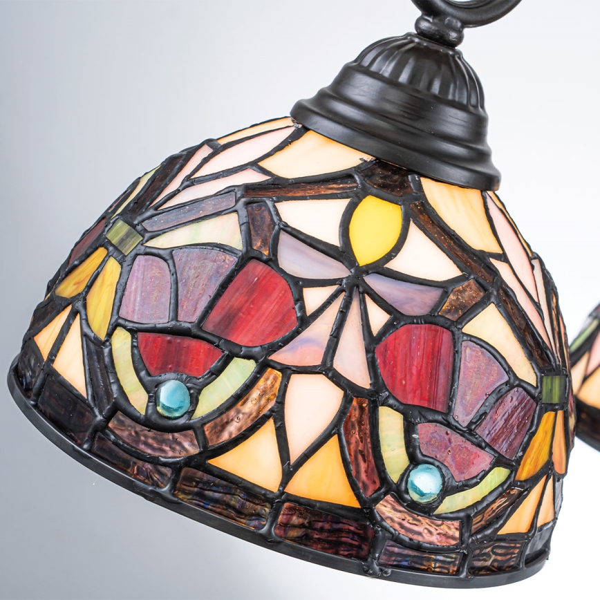 Quoizel - Tiffany luster na lancu LARISSA 3xE27/60W/230V, prečnik 63,6 cm