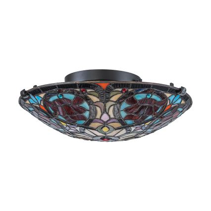 Quoizel - Stropno svetlo Tiffany LARISSA 2xE27/40W/230V prečnika 41,2 cm