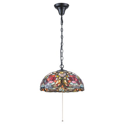 Quoizel - Luster na lancu Tiffany LARISSA 3xE27/60W/230V, prečnik 38,5 cm