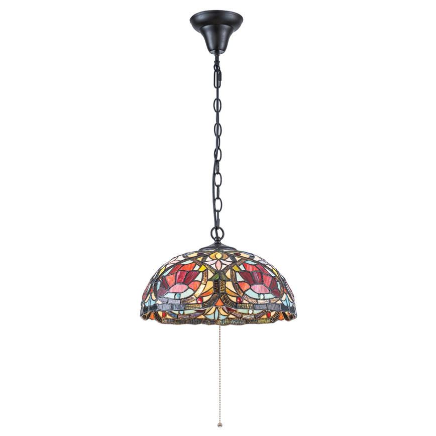 Quoizel - Luster na lancu Tiffany LARISSA 3xE27/60W/230V, prečnik 38,5 cm