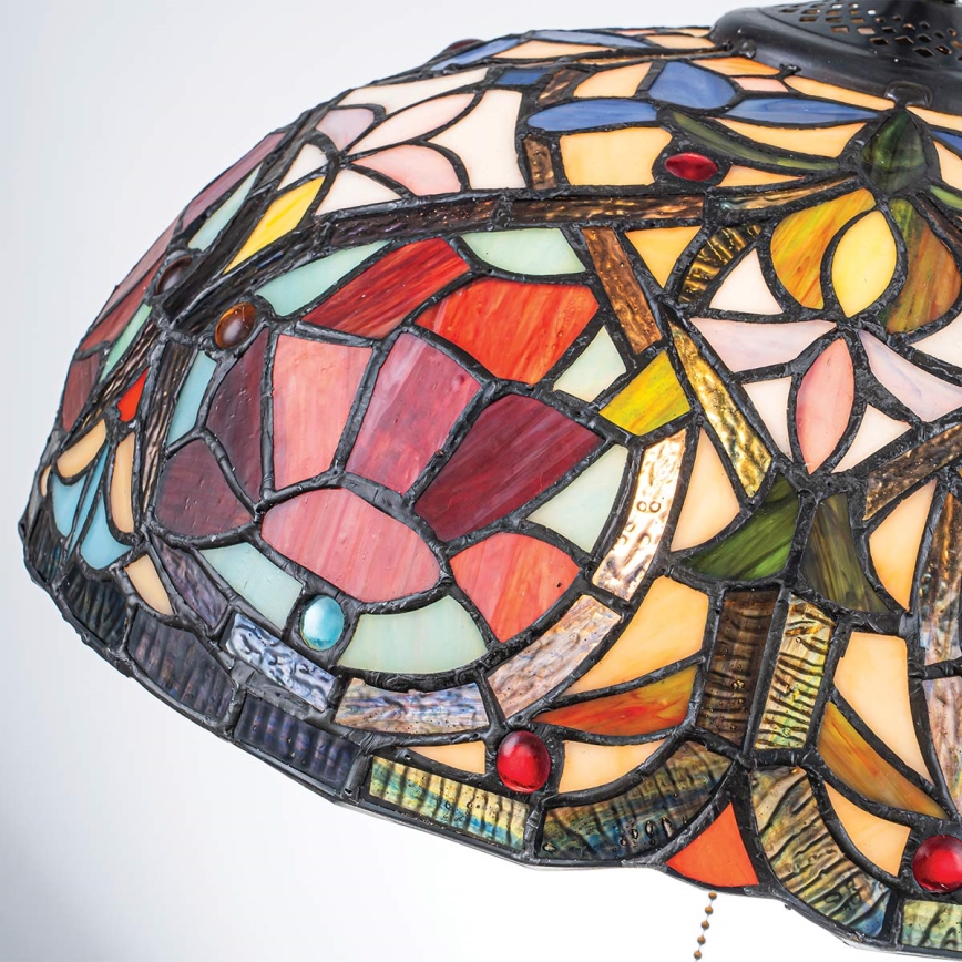 Quoizel - Luster na lancu Tiffany LARISSA 3xE27/60W/230V, prečnik 38,5 cm