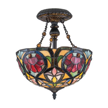 Quoizel - Plafonski luster Tiffany LARISSA 2xE27/60W/230V pr. 35 cm