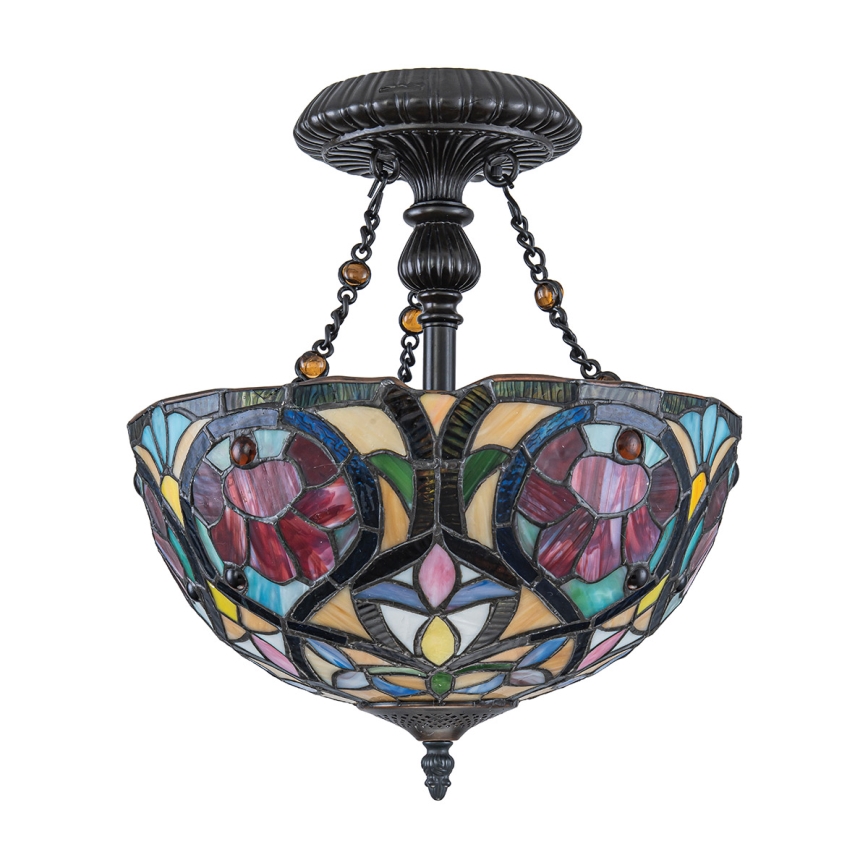 Quoizel - Plafonski luster Tiffany LARISSA 2xE27/60W/230V pr. 35 cm