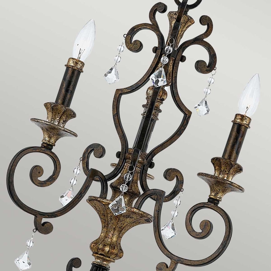 Quoizel - Luster na lancu MARQUETTE 3xE14/60W/230V bronzan