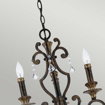 Quoizel - Luster na lancu MARQUETTE 3xE14/60W/230V bronzan