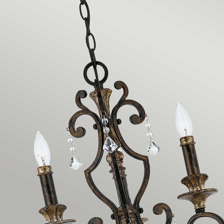 Quoizel - Luster na lancu MARQUETTE 3xE14/60W/230V bronzan