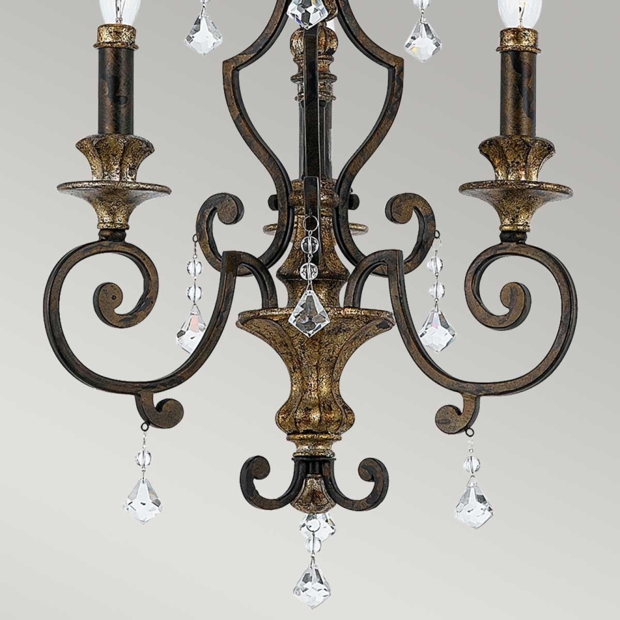 Quoizel - Luster na lancu MARQUETTE 3xE14/60W/230V bronzan