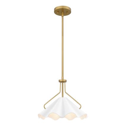 Quoizel - Luster na šipci MEJIA 1xE27/60W/230V prečnik 35,6 cm mesing