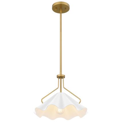 Quoizel - Luster na šipci MEJIA 1xE27/60W/230V prečnik 35,6 cm mesing