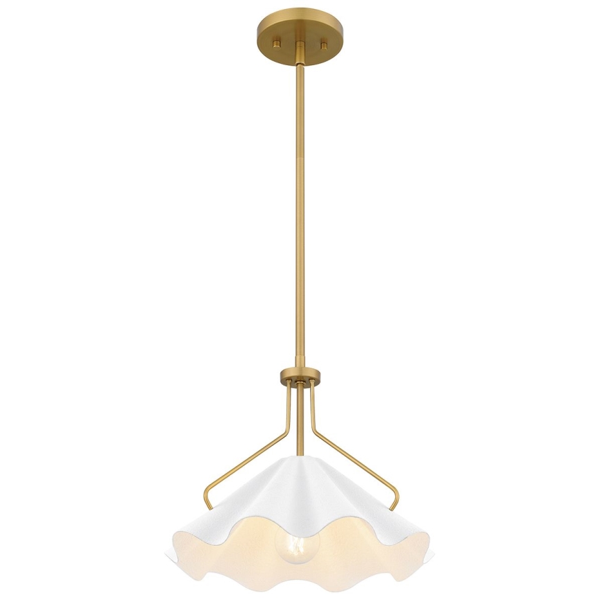 Quoizel - Luster na šipci MEJIA 1xE27/60W/230V prečnik 35,6 cm mesing