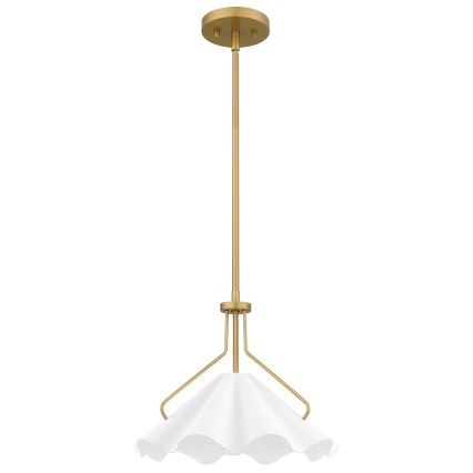 Quoizel - Luster na šipci MEJIA 1xE27/60W/230V prečnik 35,6 cm mesing