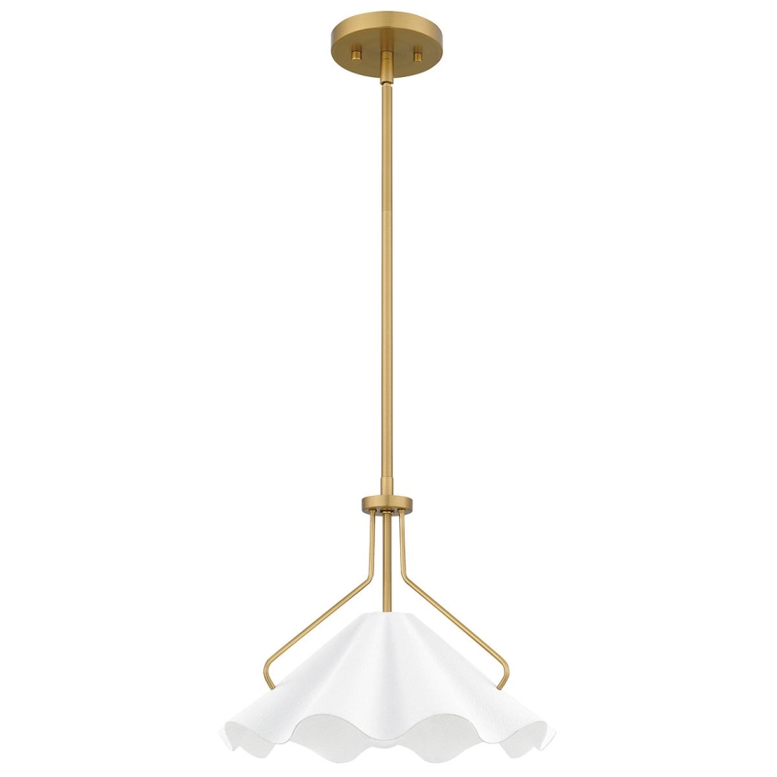 Quoizel - Luster na šipci MEJIA 1xE27/60W/230V prečnik 35,6 cm mesing