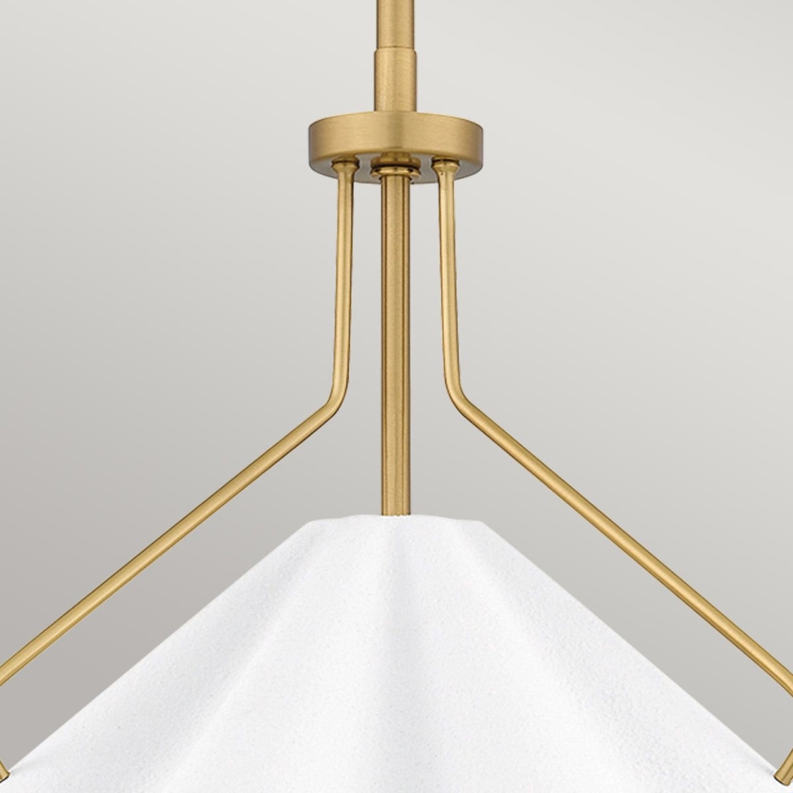 Quoizel - Luster na šipci MEJIA 1xE27/60W/230V prečnik 35,6 cm mesing