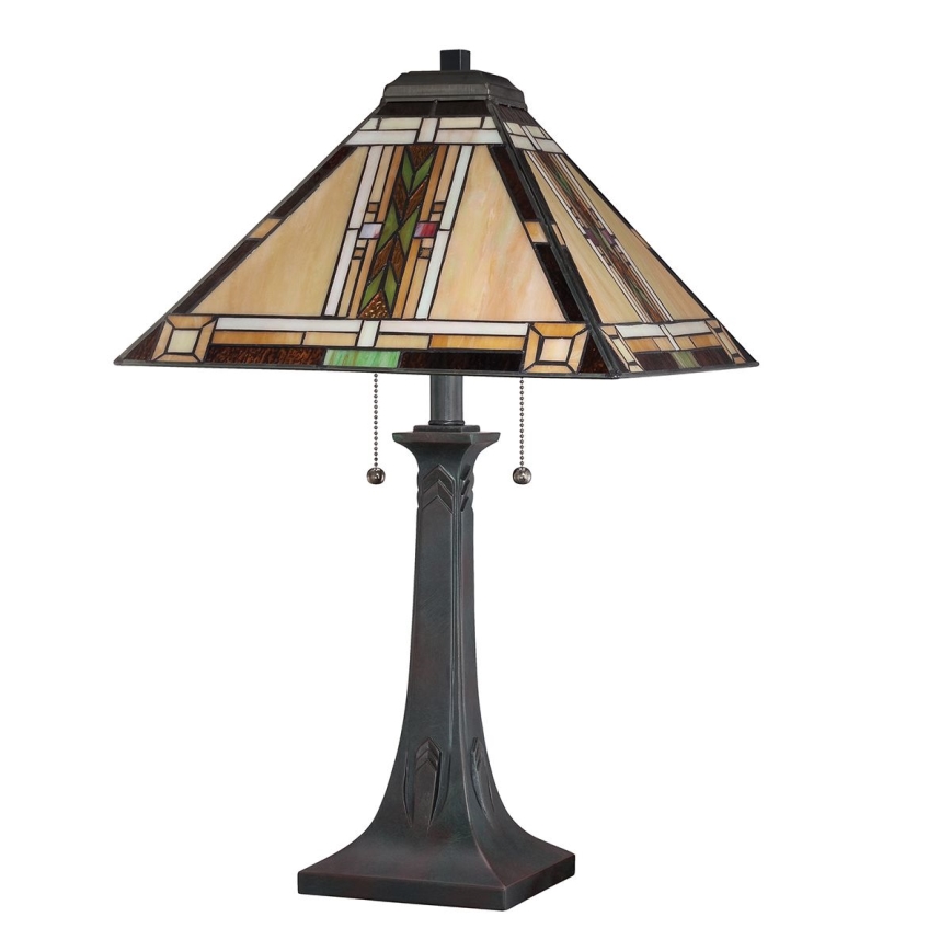 Quoizel - Stona lampa Tiffany NAVAJO 2xE27/60W/230V
