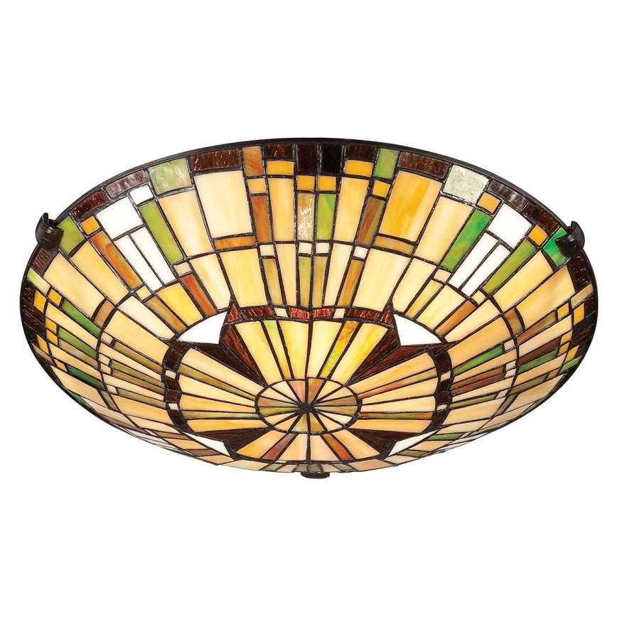 Quoizel - Plafonska svetiljka Tiffany REED 2xE27/60W/230V prečnika 42 cm