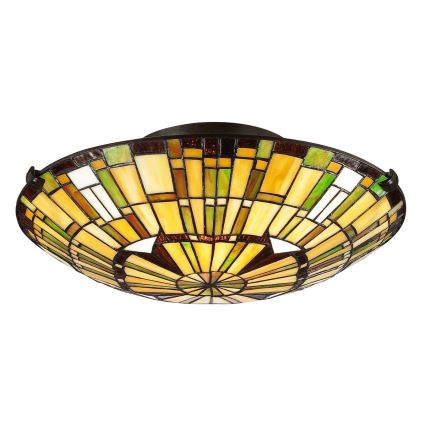 Quoizel - Plafonska svetiljka Tiffany REED 2xE27/60W/230V prečnika 42 cm