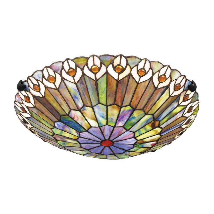 Quoizel - Plafonska lampa Tiffany WATKINS 2xE27/60W/230V prečnik 42 cm