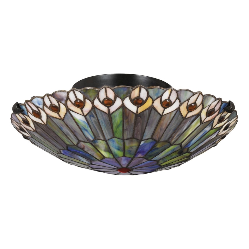 Quoizel - Plafonska lampa Tiffany WATKINS 2xE27/60W/230V prečnik 42 cm